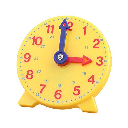 DHCHAPU Student Learning Clock Time Teacher Gear Clock 4 Inch 12/24 Hour | Amazon (US)