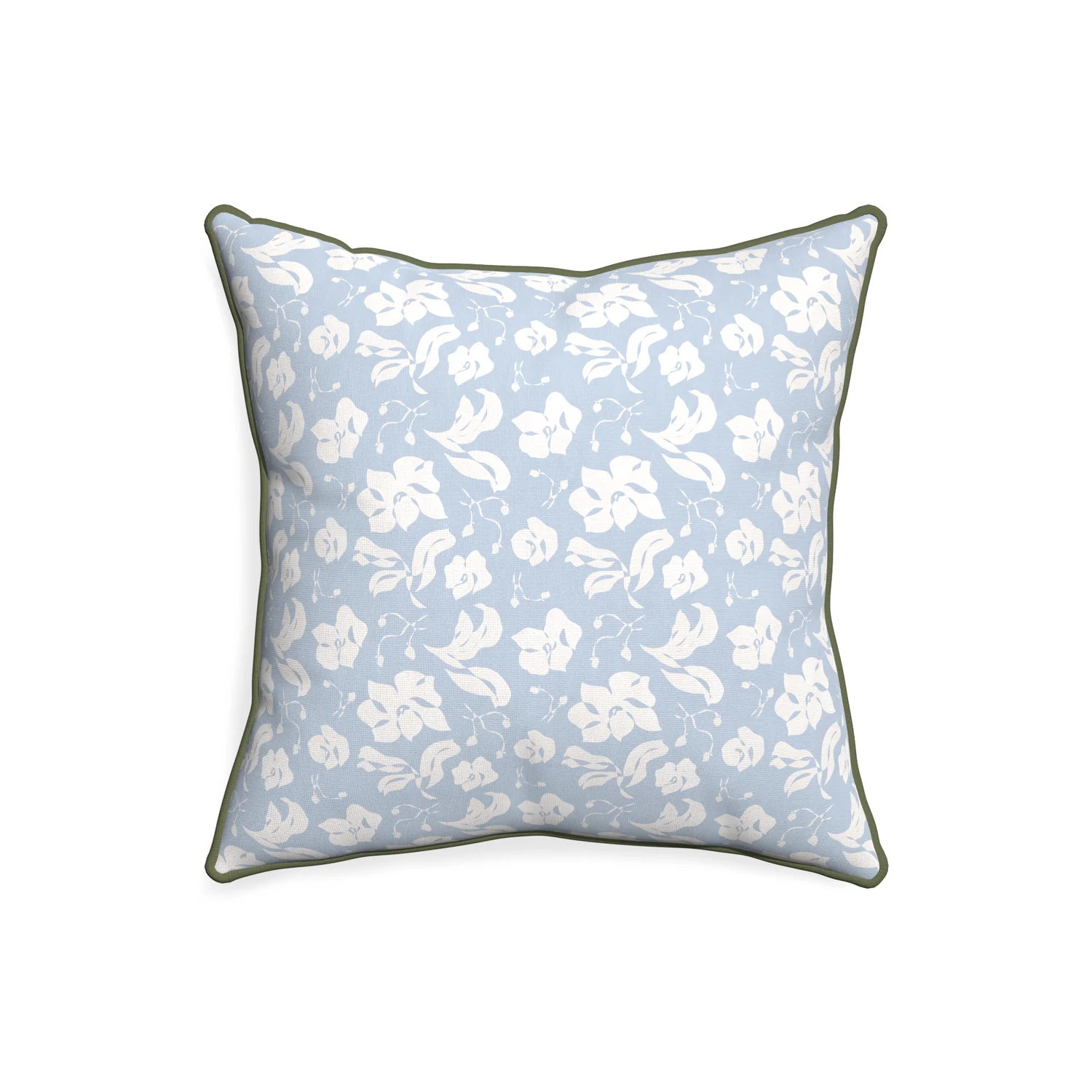 Cornflower Blue Floral Pillow | Pepper
