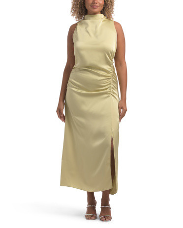 High Neck Satin Maxi Dress | Midi Dresses | Marshalls | Marshalls