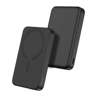 5000mAh Magnetic Portable Power Bank with 22. 5 W Fast Charging, USB-C Port and MagSafe Compatible in Black | The Home Depot