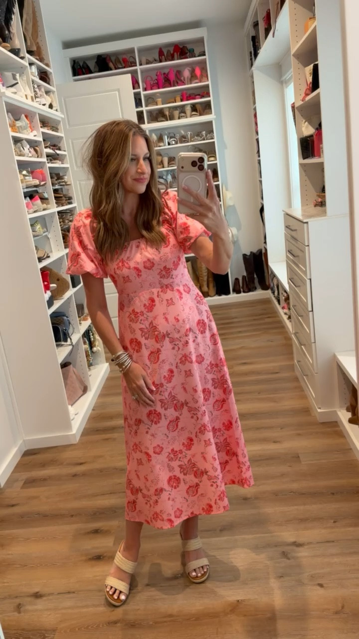 In a small dress, wedges and accessories-fits tts.

#LTKootd #LTKSeasonal #LTKgrwm