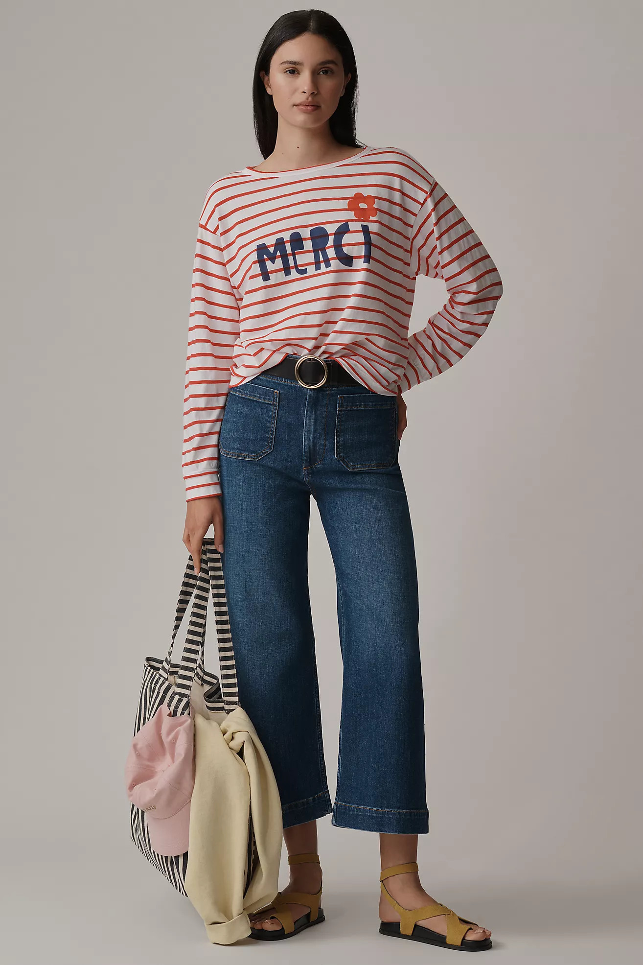 The Colette Crop Wide-Leg Jeans by Maeve | Anthropologie (US)