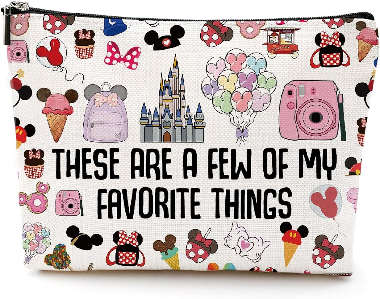 Vacation Trip Gift Fairytale Fans Makeup Bag Mouse Family Trip Snacks Cosmetic Bag Fairy Tales Gi... | Amazon (US)