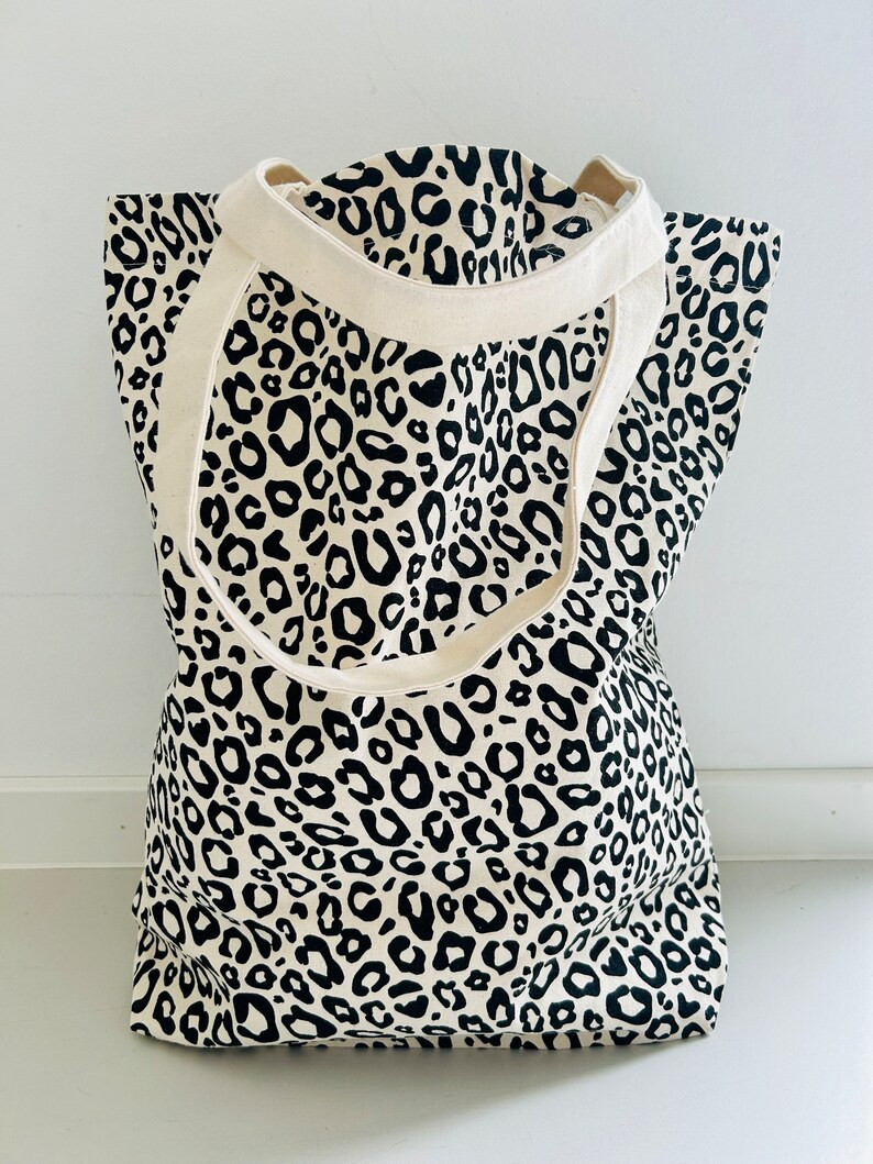 Baumwolltasche, Shopper, Leoprint, schwarz/weiß - Etsy.de | Etsy (DACH)