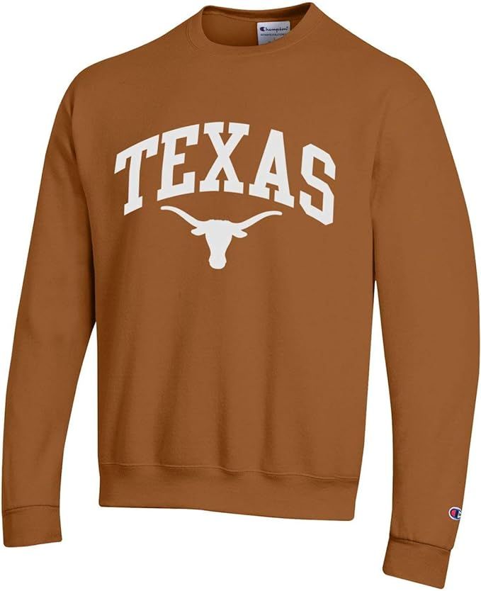 Champion Texas Longhorns Orange Arch Crew Sweatshirt | Amazon (US)
