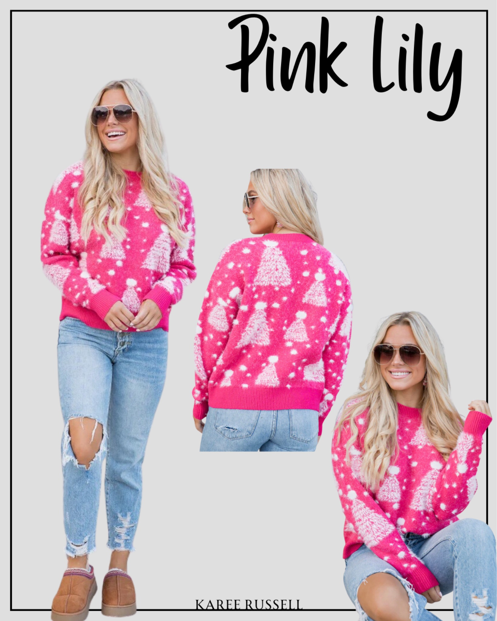 Shop the cute and cozy sleigh all day collection now

I always size up in Pink Lily clothes (sizing doesn’t seem to be accurate for my sizes)… I go with XL in all products and size up 1 shoe size in shoes (9)! 
#pinklily 
#shoppinklily
#sleighallday 

New fall arrivals
New arrivals for fall
Fall booties 
Fall boots
Fall traditional outfits 
Transitional ootd
Sherpa
Fall sandals 
Fall shoes 
Fall styles 
Women fashion 
Women’s outfits 
Women’s accessories 
Women’s coats 
Women’s shoes 
Women’s fall fashion 
Women’s fall outfit idea
Women’s purse
Women’s handbag
Women’s leggings
Women’s boots
Earrings 
Apple Watch 
Watch 
Accessories 
Beauty 
Beauty products 
Women’s tunics
Tunic
Long sleeve top
Long sleeves 
Leggings 
Boots 
Walmart
Amazon 
Target
Pink Lily
Women’s winter fashion 
Women’s fleece leggings

#LTKmidsize #LTKsalealert #LTKfindsunder100