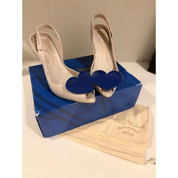 Vivienne Westwood Melissa Heart Accent Lady Dragon Slingback Heels - US 8 | Poshmark