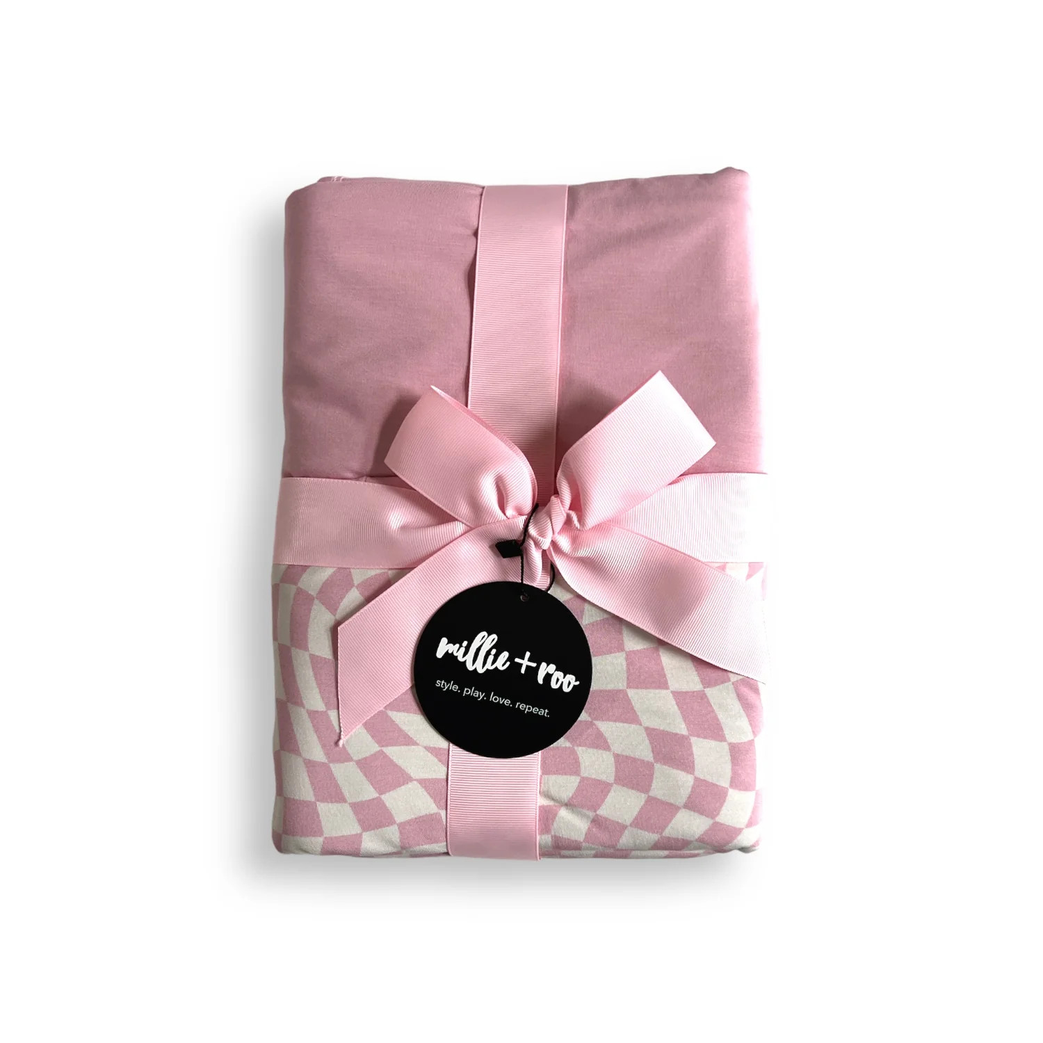 OVERSIZED COZY BLANKET- Pink Dizzy Check | millie + roo