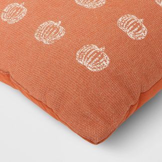 Woven Pumpkin Square Throw Pillow - Threshold™ | Target