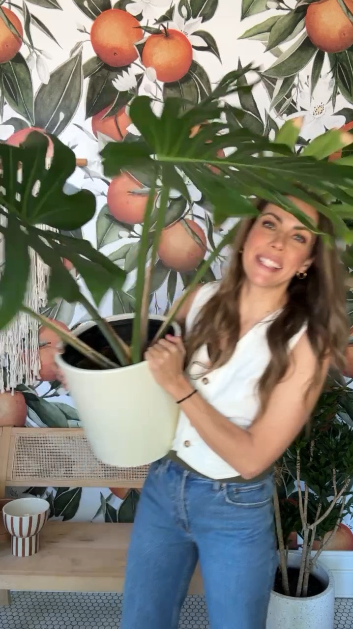 Planter of the week! This Target planter is 30% off! It comes in black and brown,  and four different sizes. 

white denim vest| baggy jeans |citrus wallpaper| wooden bench

#LTKsalealert #LTKhome #LTKSeasonal