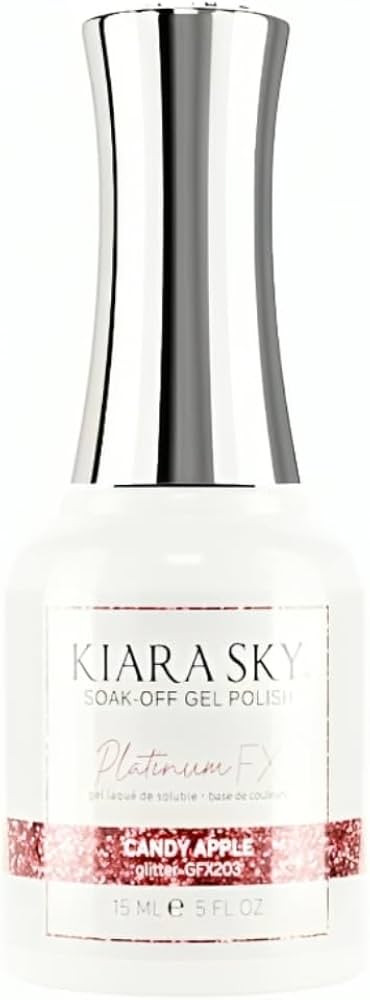 KIARA SKY Gel Polish PlatinumFX | Reflective Glitter with sparkle foil effect 15ml | Candy Apple ... | Amazon (US)