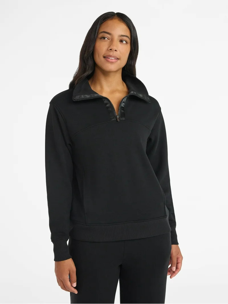 Avia Women's and Women's Plus Fleece Quarter Zip Pullover, Sizes XS-4X | Walmart (US)