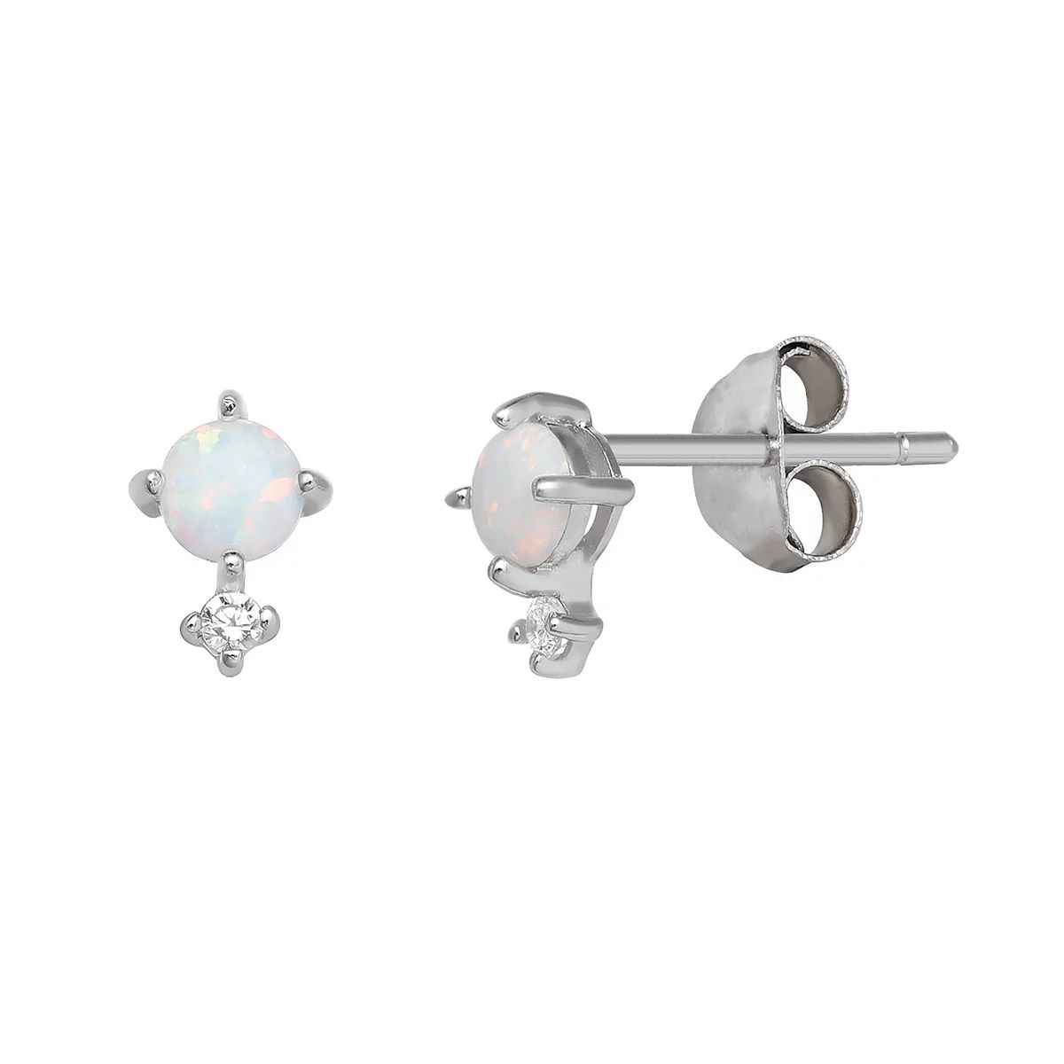 PRIMROSE Sterling Silver White Opal Cabochon Stud Earrings | Kohl's