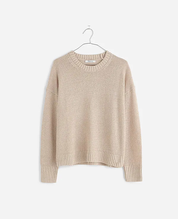 Linen Drop-Shoulder Sweater | Madewell | Madewell