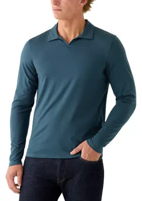 Kenneth Cole Men's Blue Long Sleeve Polo, Large | Belk