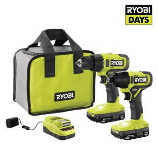 RYOBI ONE+ 18V Cordless 2-Tool Combo Kit with Drill/Driver, Impact Driver, (2) 1.5 Ah Batteries, ... | The Home Depot