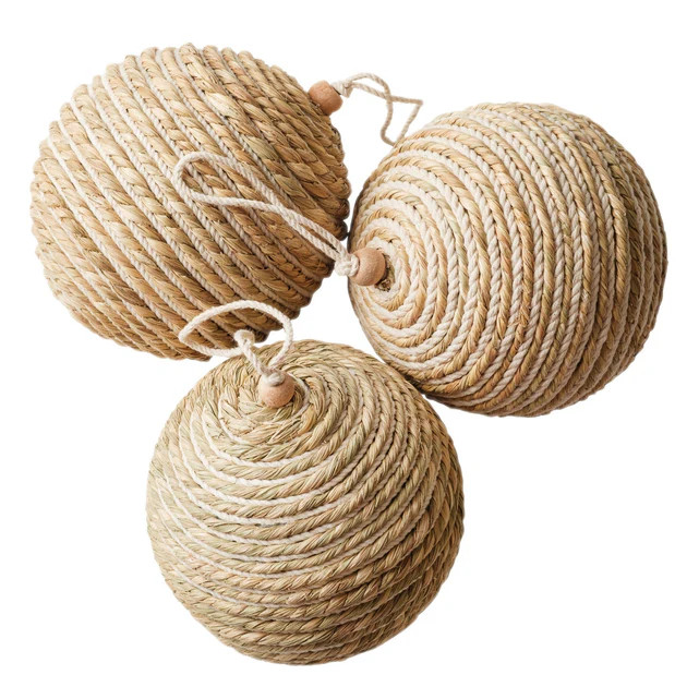 Woven Jute Ornament - Set of 3 | Cailini Coastal