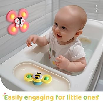 ALASOU 3PCS Suction Cup Spinner Toys for 1 Year Old Boy Girl|Spinning Top Baby Toys 12 18 Months|... | Amazon (US)