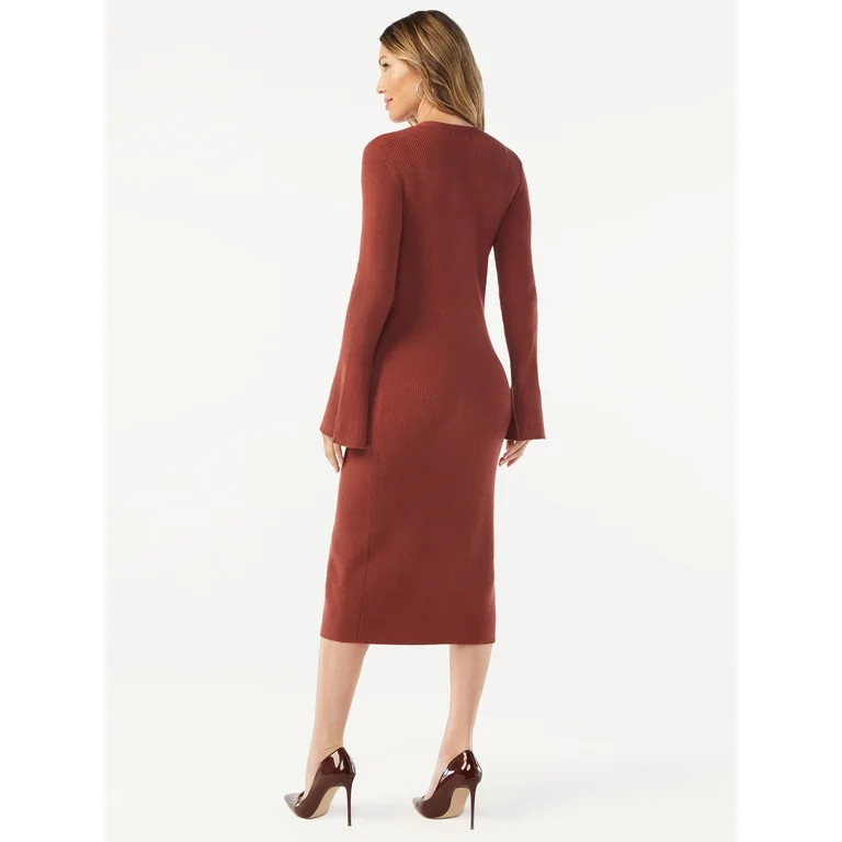Sofia Jeans by Sofia Vergara Women's Rib Knit Dress | Walmart (US)