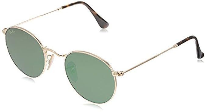 Ray-Ban ROUND METAL - ARISTA Frame CRYSTAL GREEN Lenses 50mm Non-Polarized | Amazon (US)