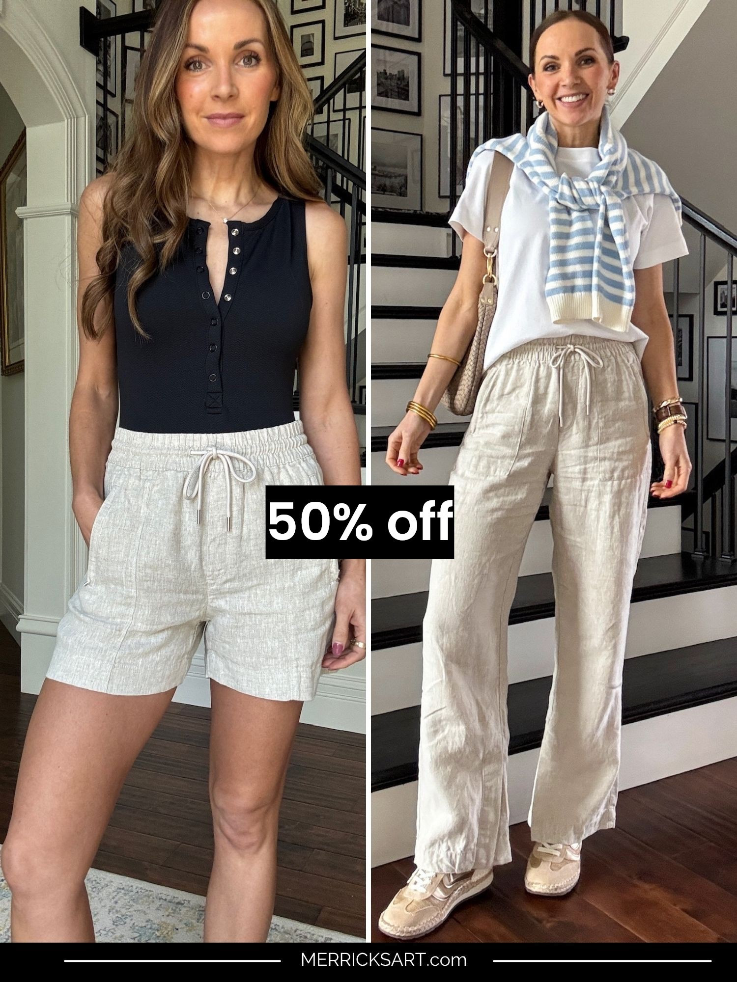 @athleta linen pants and shorts are 50% off for Memorial Day weekend! I wear an XS regular.

#LTKootd #LTKSaleAlert