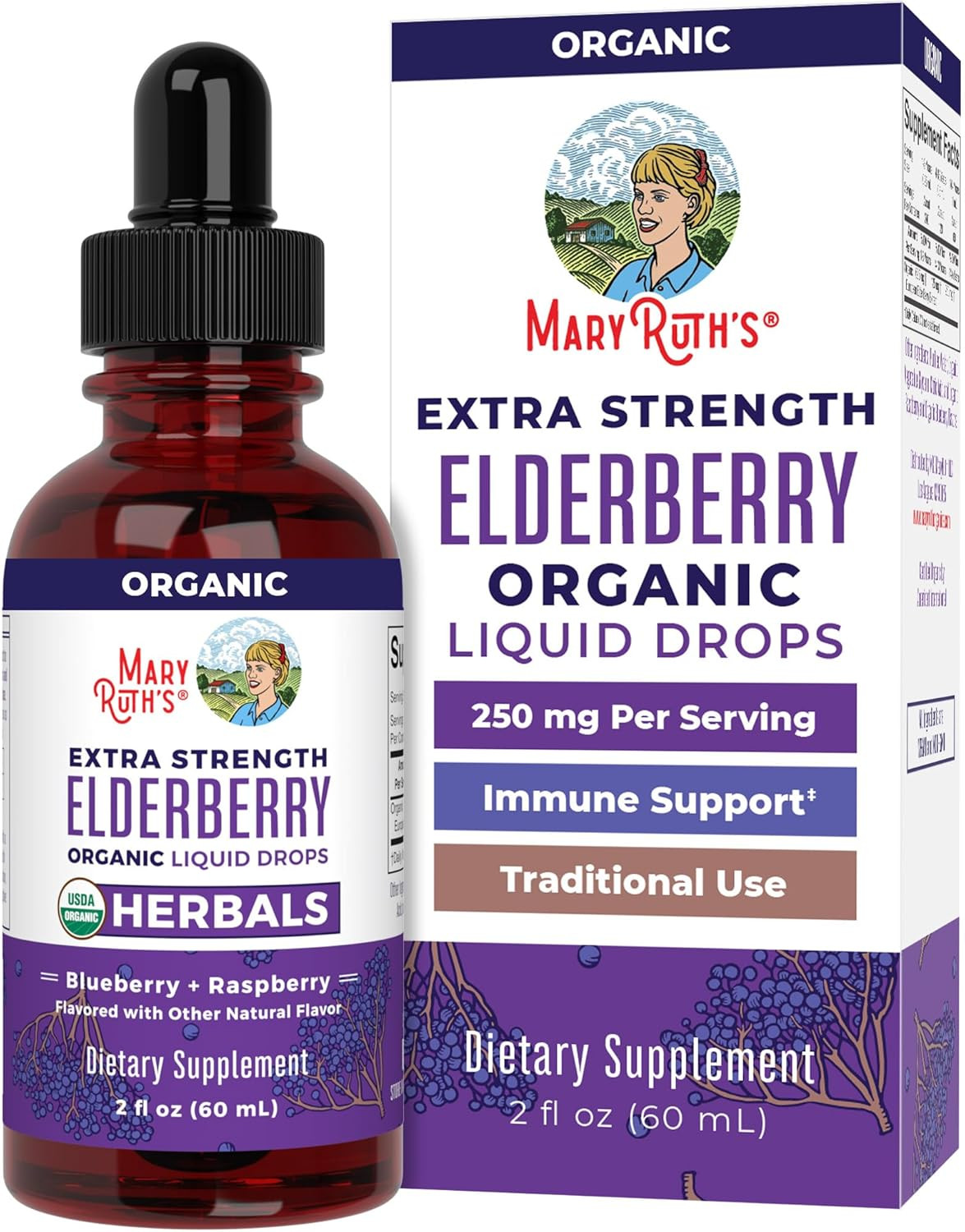 MaryRuth Organics Elderberry Syrup Extra Strength, USDA Organic Elderberry, Sugar Free Adults & K... | Amazon (US)