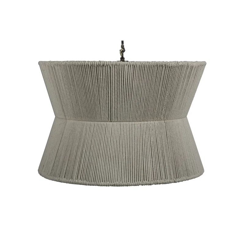 Gregory 8 - Light Shaded Geometric Chandelier with Rope Accents | Wayfair North America