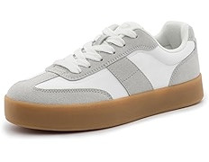 Amazon.com | Rihero Platform Sneakers for Women Comfortable Tennis Walking Shoes Summer Retro Fas... | Amazon (US)