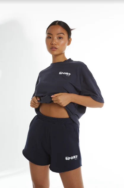 SPORTS CLUB SHORTS - NAVY | TALA (UK)