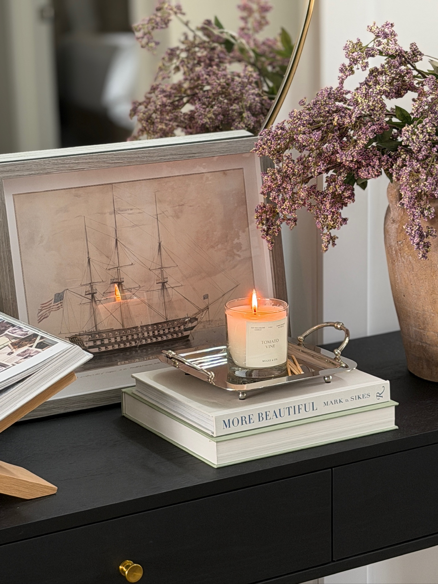 Adding a tray under your candle makes everything look more chic and elevated!

interior design, home decor, home styling 

 #LTKmomlife #LTKHome