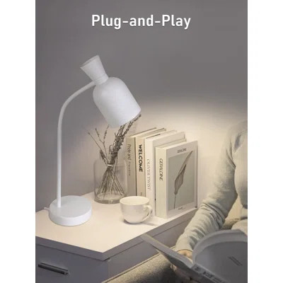 Aesthetic Metal Table Lamp, E26 Base, Max 60W, Goose Neck Table Task Light | Wayfair North America