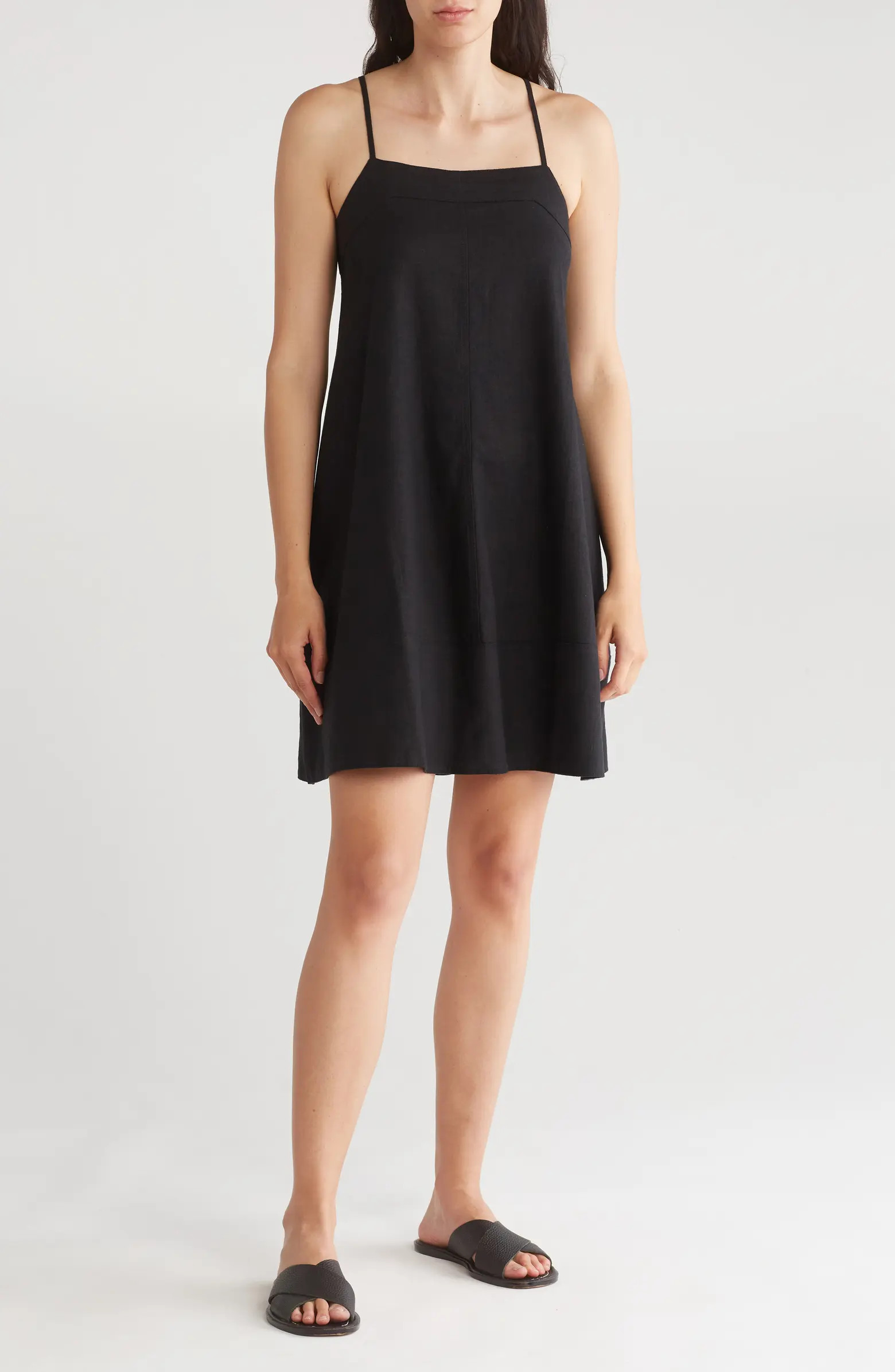 Button Back Apron Minidress | Nordstrom Rack