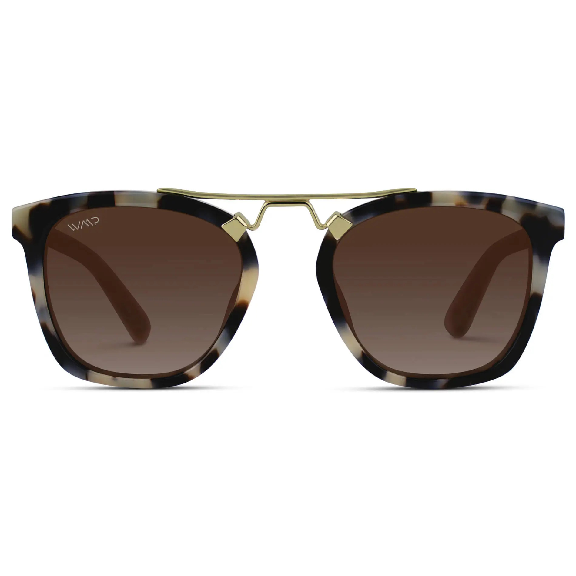 Demi | Oversized Square Metal Bridge Sunglasses | WMP Eyewear
