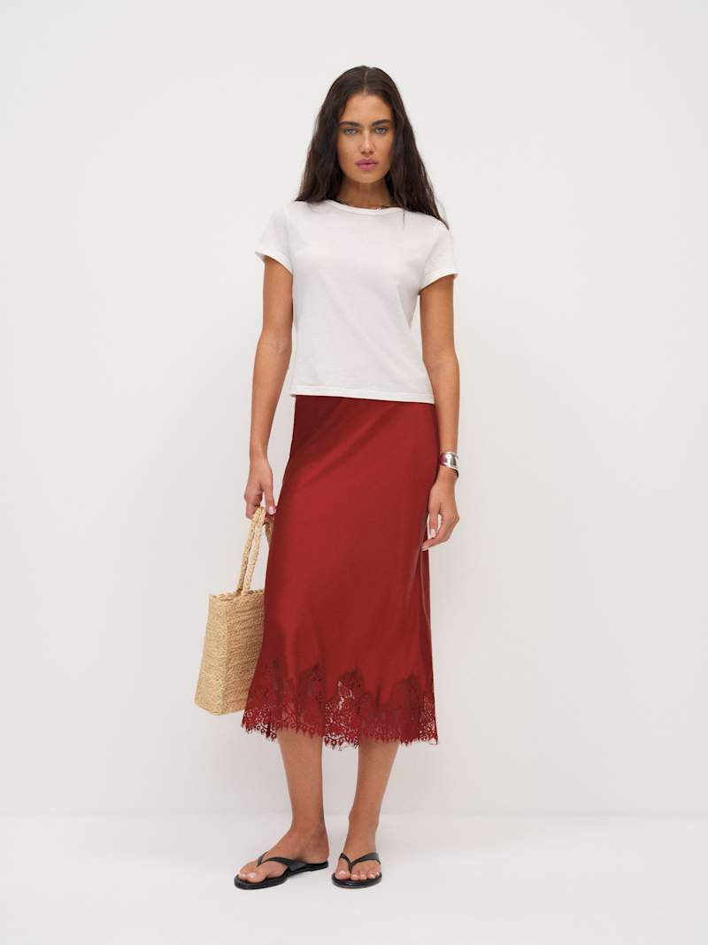 Carolina Silk Skirt | Reformation (Global)