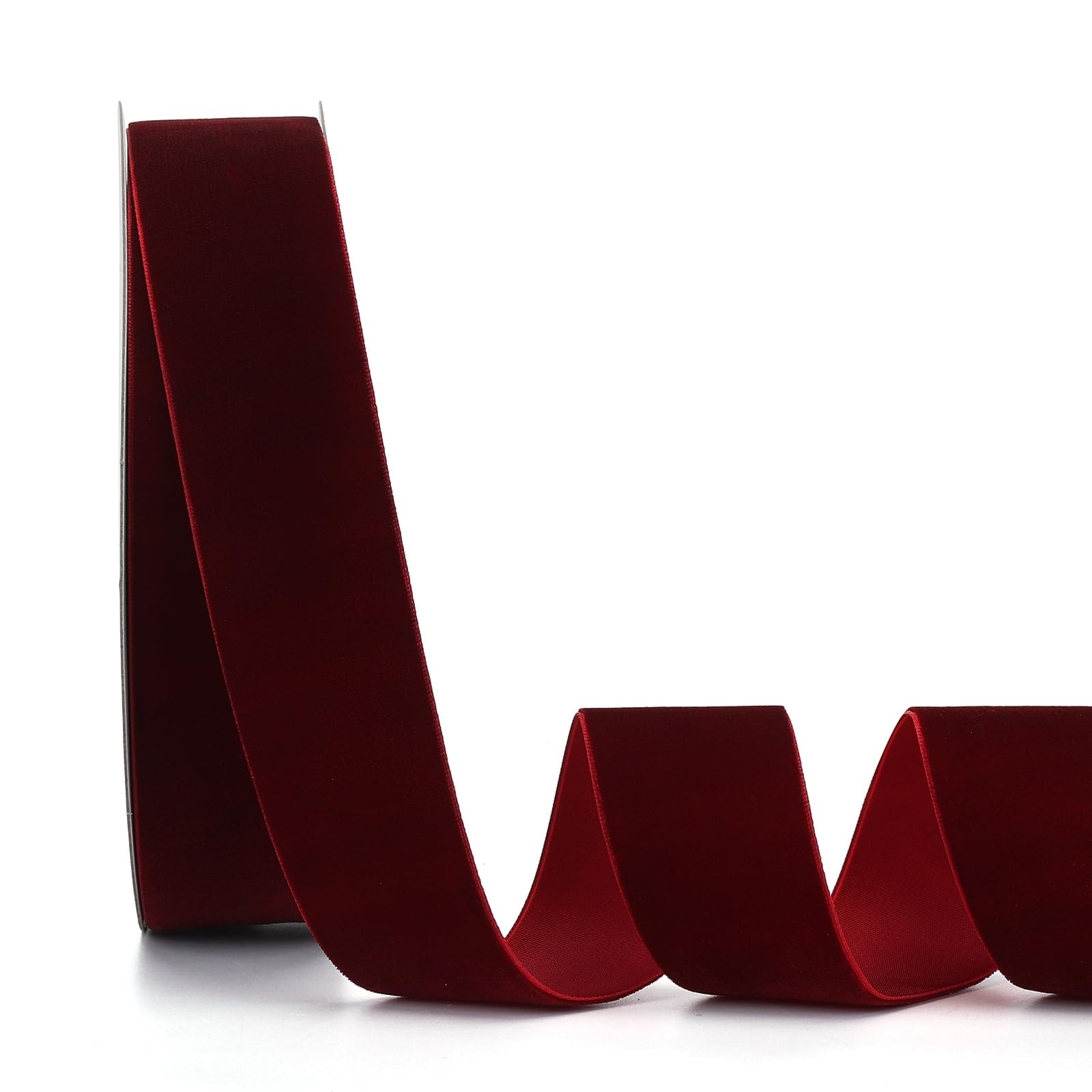 Burgundy Velvet Ribbon 2 Inch x 20Yd,Great for Gift Wrapping,Hair Bows,Christmas,Wedding Party De... | Amazon (US)