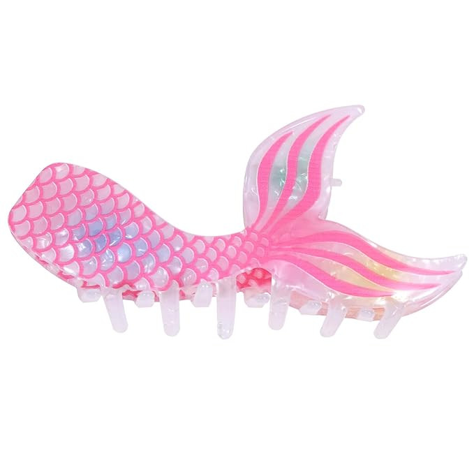 Mermaid Tail Hair Claw 5in Big Acrylic Ocean Animal Claw Hair Clip Non Slip Strong Hold Jaw Barre... | Amazon (US)