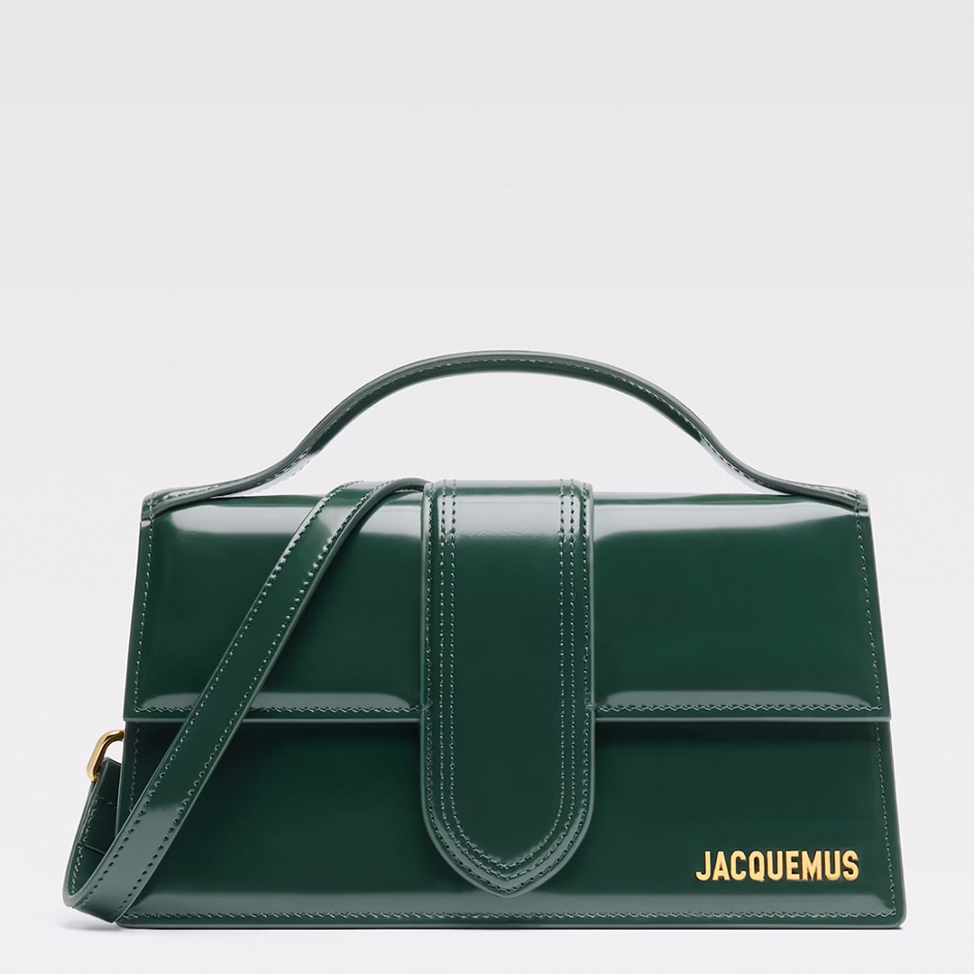 Green Jacquemus The Large Bambino Bag | BrandAlley