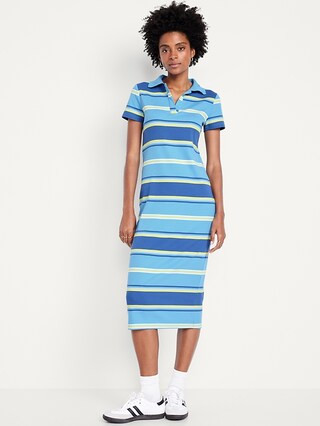 Short-Sleeve Polo Maxi Dress | Old Navy (US)
