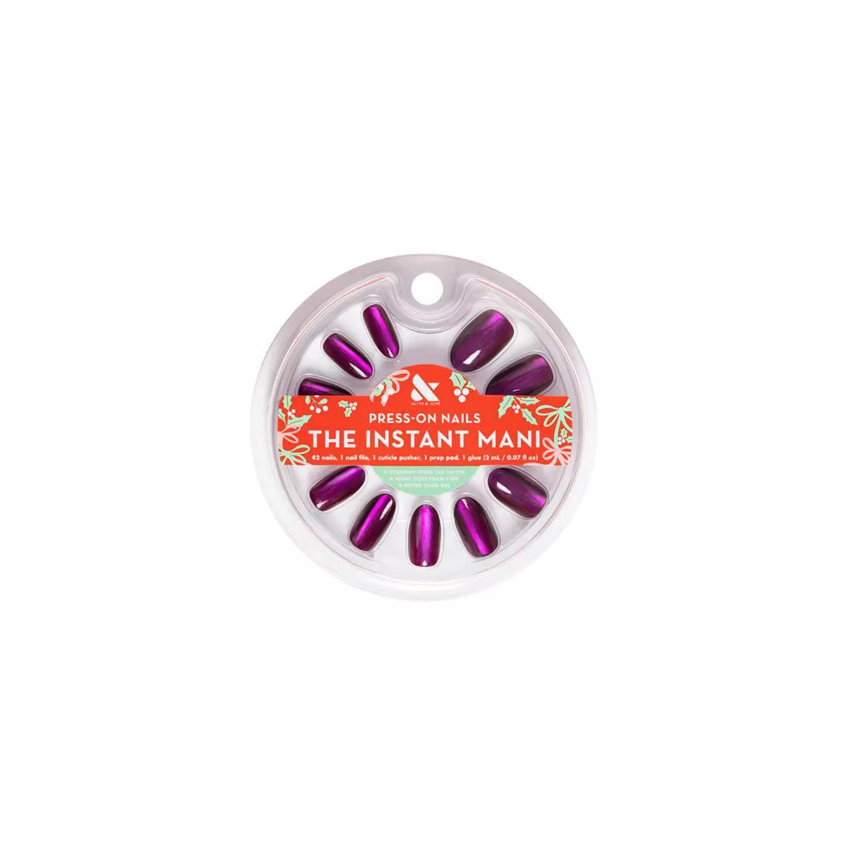 Olive & June Press-On - M Oval - Plaza Velvet - 42ct | Target