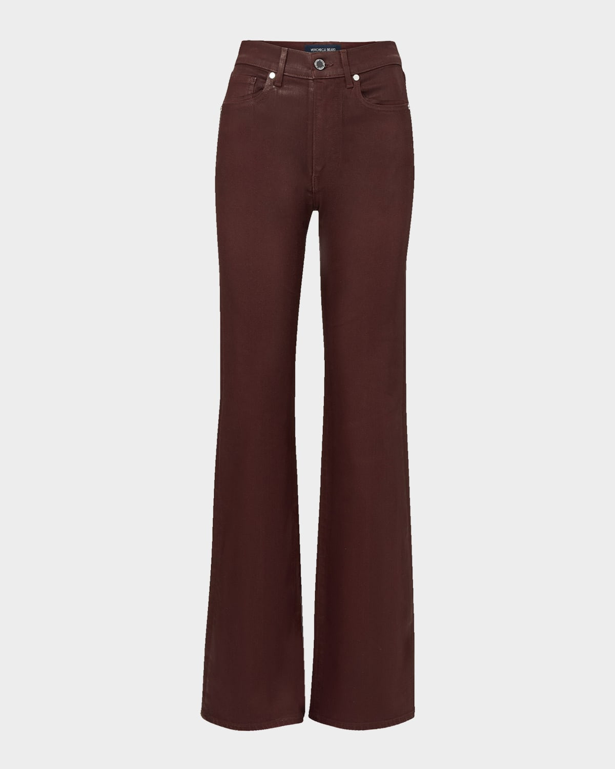 Crosbie Coated Slim Wide-Leg Jeans | Neiman Marcus