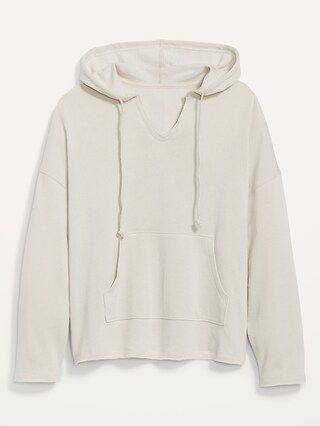 Oversized Raw-Hem Pullover Hoodie for Women | Old Navy (CA)