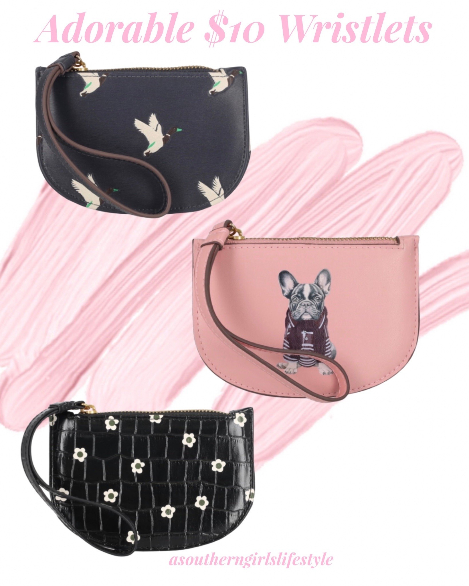Adorable $10 Wristlets - would be a cute Back to School item! Also for Fall the Pup wearing a sweater 😍

 Free Assembly Women's Wristlet Wallet - Black Croco Print with White Flowers, Navy with Dove & Dusty Rose with a Pup

Fall Accessory. Fall Accessories. @Walmart

#LTKSeasonal #LTKgrwm #LTKActive