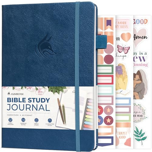 Clever Fox Bible Study Journal – Church Notes Notebook – Note Taking & Journaling Kit – Faith Based Religious Gifts & Accessories (Mystic Blue) | Amazon (US)