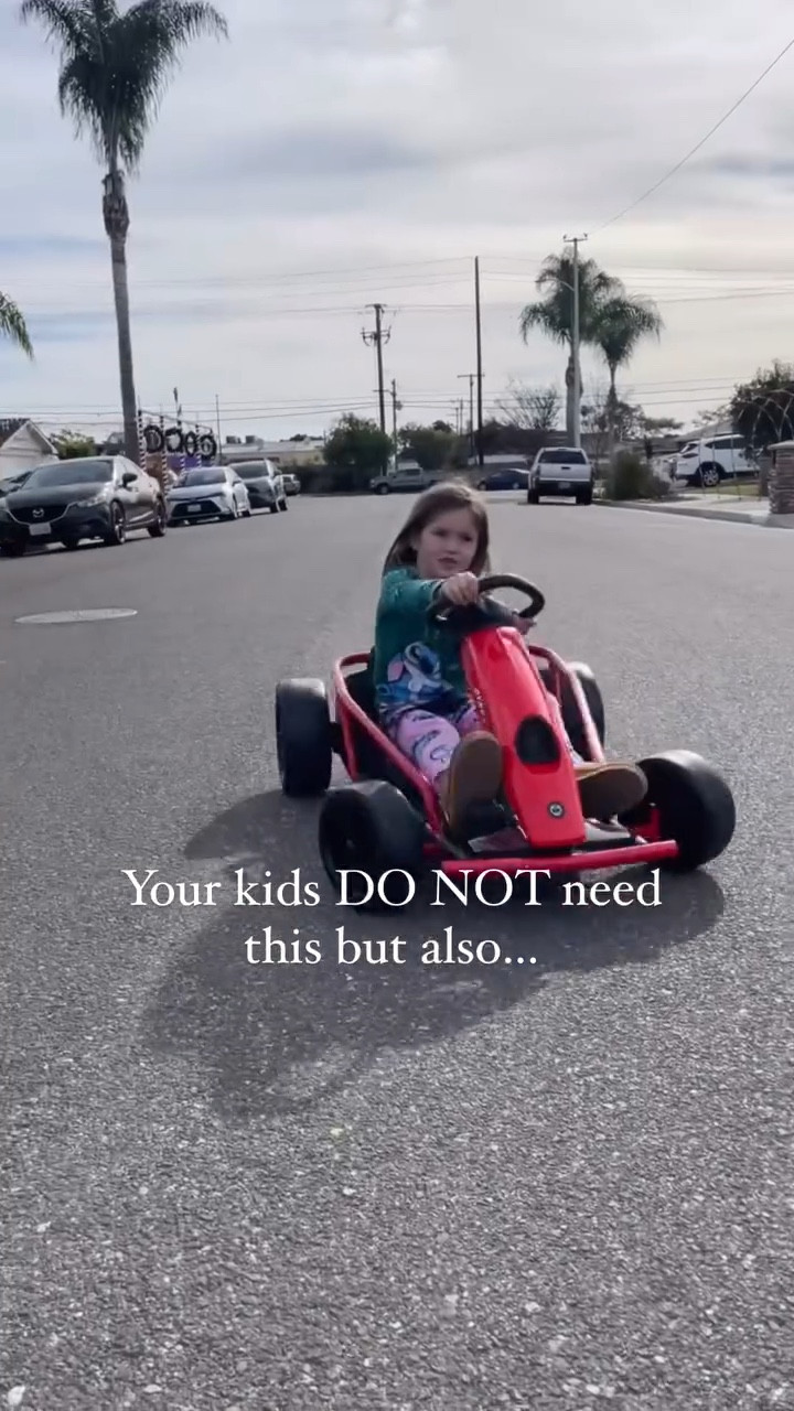 This go-kart was the one gift we got for our 4-year-old, but guess what? Our 6- and 12-year-olds love it too. And yes, my 41-year-old self had to test it out first—it’s that fun!

With two speed settings (slow and fast), it’s designed for safety and excitement. It stops instantly when you lift your foot off the accelerator, comes with a seatbelt, and supports up to 150 lbs. Don’t miss out!

#LTKGiftGuide #LTKFamily