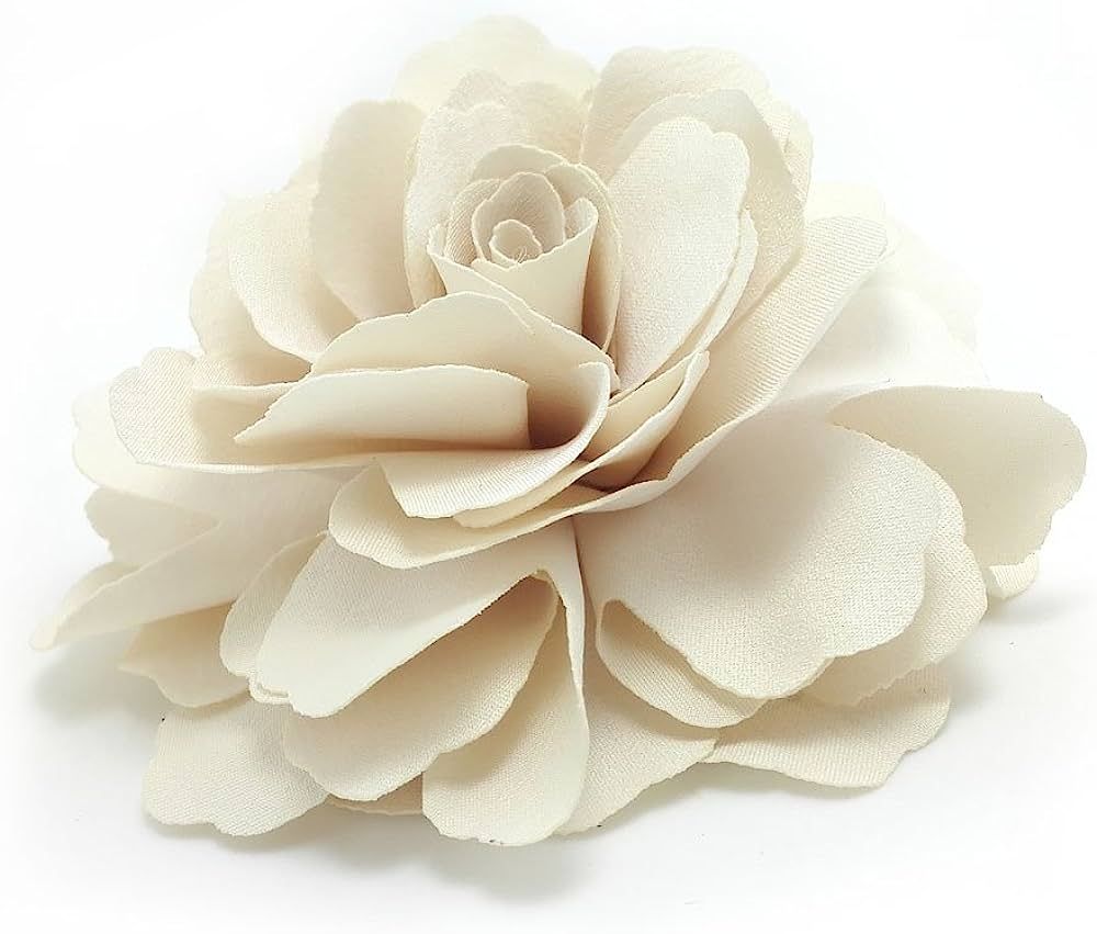 Meilliwish Camellias Flower Hair Clip and Brooch Pin (Cream) (A74) | Amazon (US)