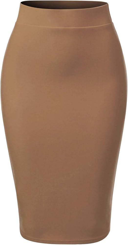MixMatchy Women's Casual Classic Bodycon Pencil Skirt | Amazon (US)