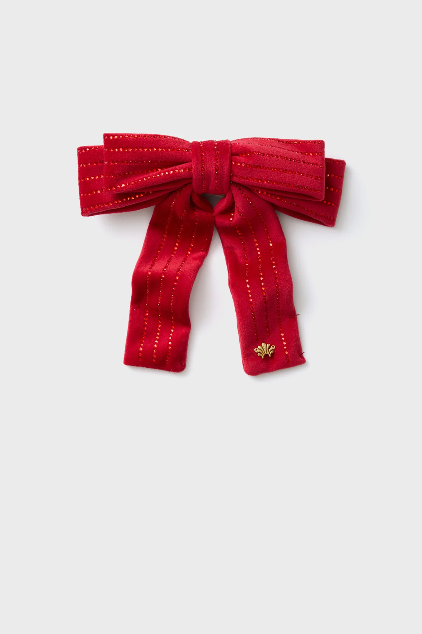 Lipstick Red Antoinette Pinstripe Bow | Tuckernuck (US)