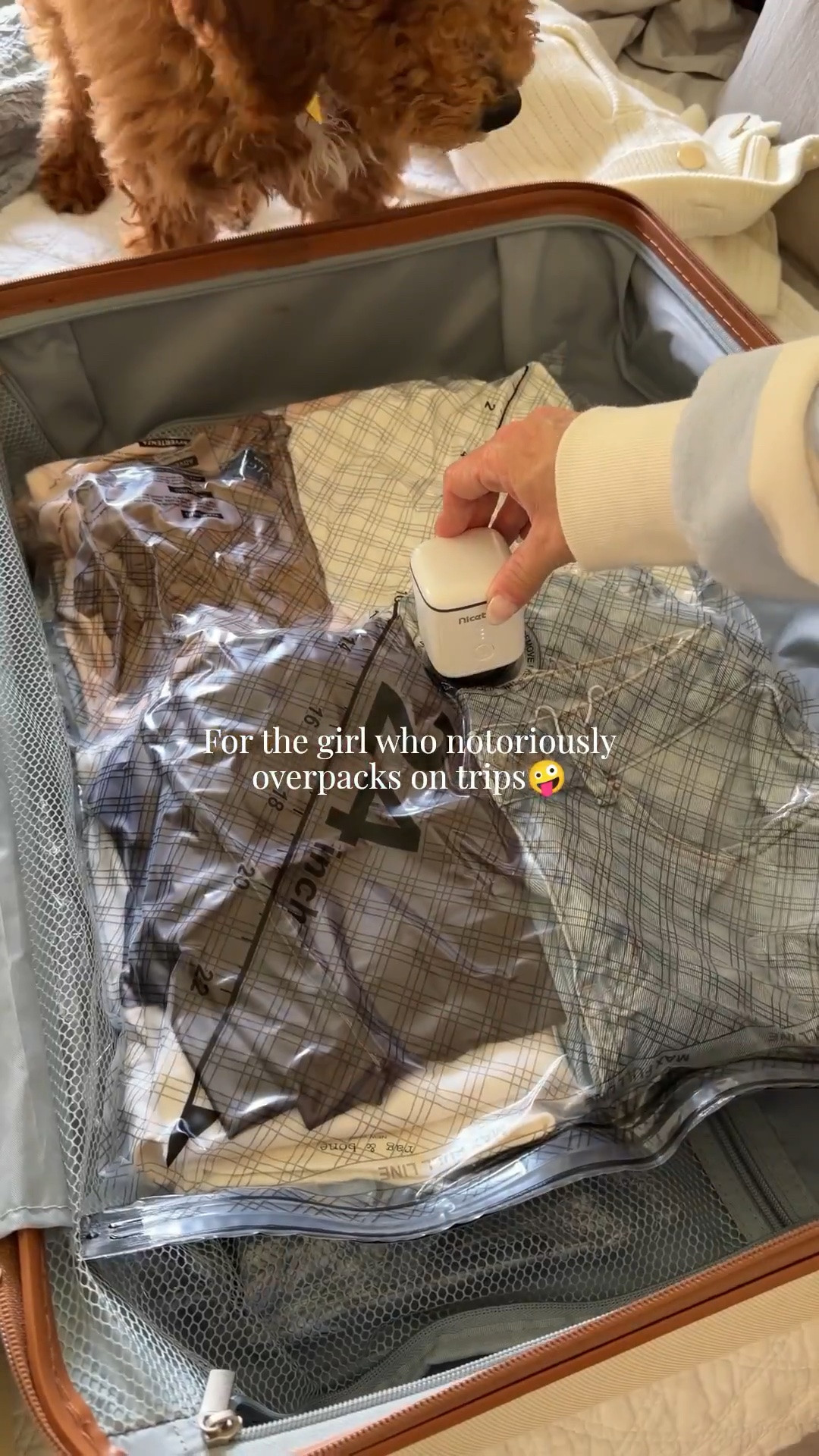 A vacation packing essential! 👏🏼 These travel vacuum bags are so easy to use and reuse. 🧳👙🩱

Summer outfits, vacation beach outfits, travel luggage, travel essentials

#LTKTravel #LTKHome #LTKSwim