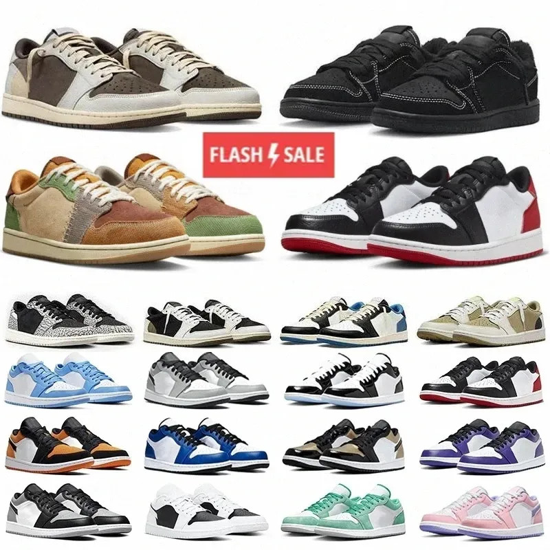 Jumpman 1 Low Travisse Scotts Reverse Mocha Black Toe Phantom Dark Powder Blue Fragment Men Women... | DHGate