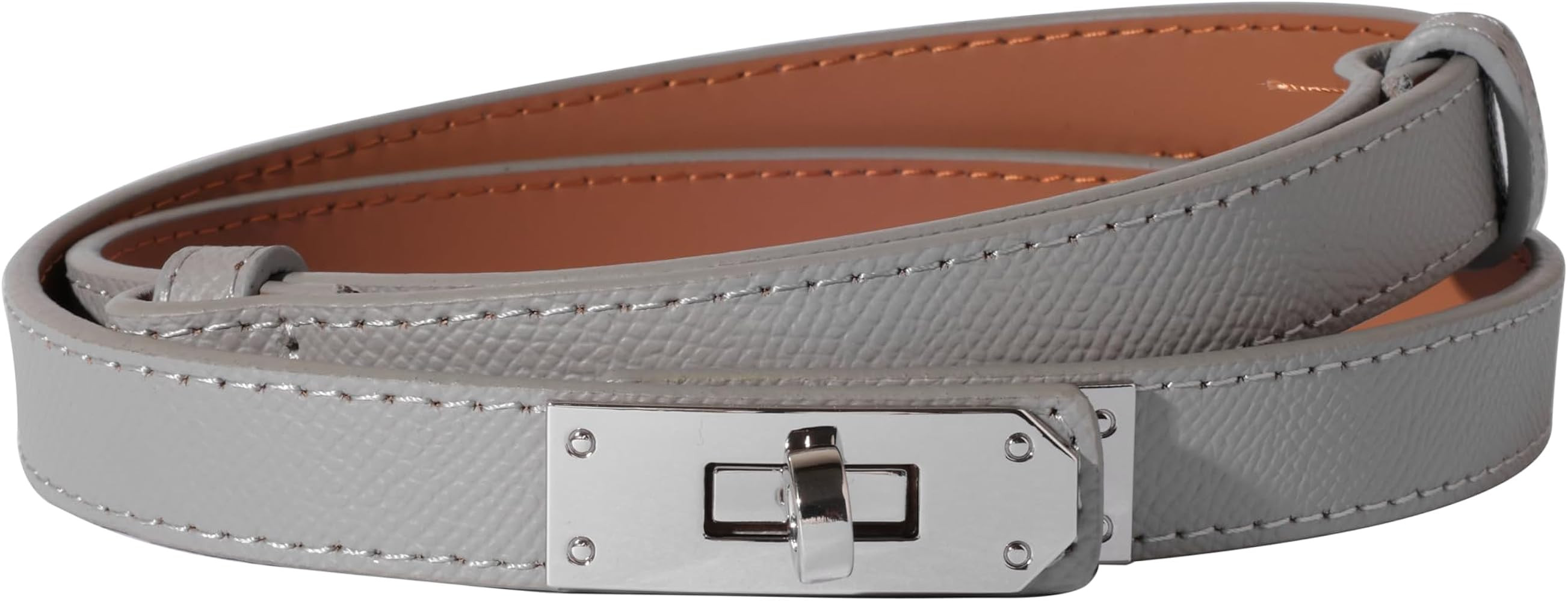 Women Skinny Leather Belt Solid Color Alloy Turn Lock Adjustable Waistband for Dresses Jeans Coat... | Amazon (US)